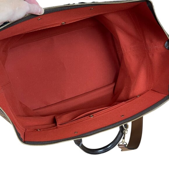 LOUIS VUITTON Grimaud Damier Ebene Travel Tote Square Travel Suitcase Gym Duffle - Picture 12 of 16